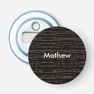 Simple monogram add your name letter man minimal t bottle opener
