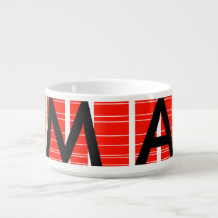Simple monogram add your name letter man minimal t bowl