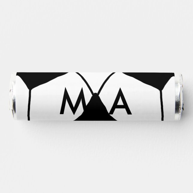 Simple monogram add your name letter man minimal t breath savers® mints (Front)