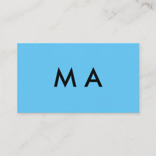Simple monogram add your name letter man minimal t business card