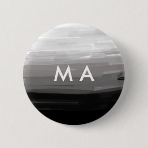 Simple monogram add your name letter man minimal t button