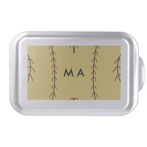 Simple monogram add your name letter man minimal t cake pan