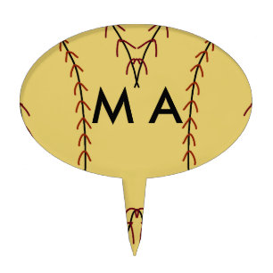 Simple monogram add your name letter man minimal t cake topper