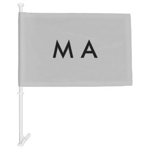 Simple monogram add your name letter man minimal t car flag