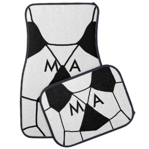 Simple monogram add your name letter man minimal t car floor mat