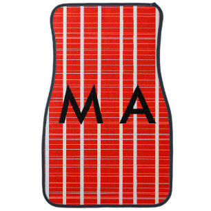 Simple monogram add your name letter man minimal t car floor mat