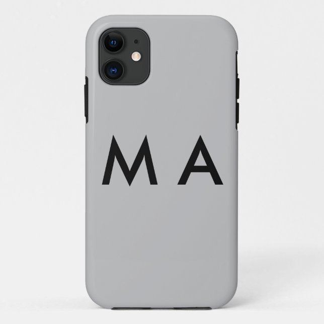 Simple monogram add your name letter man minimal t Case-Mate iPhone case (Back)