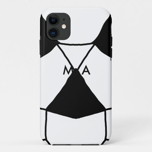 Simple monogram add your name letter man minimal t Case-Mate iPhone case (Back)