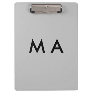 Simple monogram add your name letter man minimal t clipboard