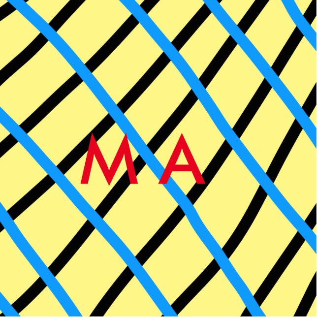 Simple monogram add your name letter man minimal t cutout (Front)