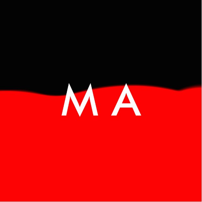 Simple monogram add your name letter man minimal t cutout (Front)