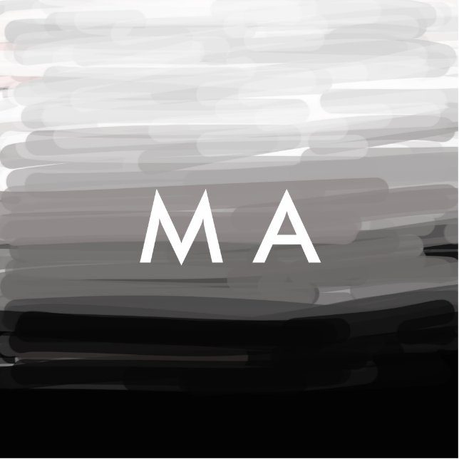 Simple monogram add your name letter man minimal t cutout (Front)