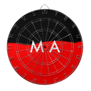 Simple monogram add your name letter man minimal t dart board