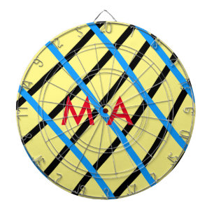Simple monogram add your name letter man minimal t dart board