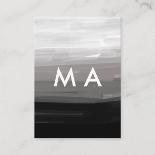 Simple monogram add your name letter man minimal t discount card