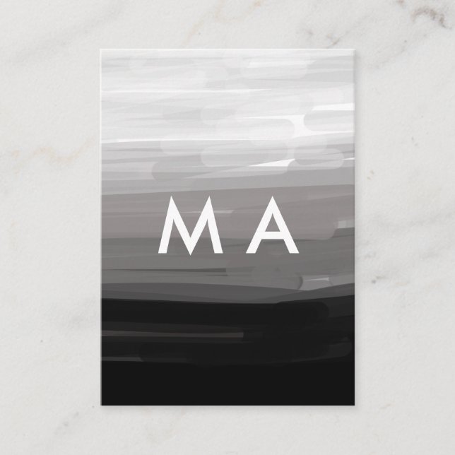 Simple monogram add your name letter man minimal t discount card (Front)