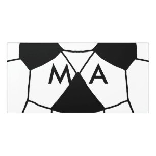 Simple monogram add your name letter man minimal t door sign