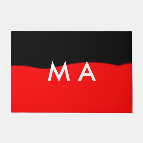 Simple monogram add your name letter man minimal t doormat