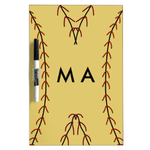 Simple monogram add your name letter man minimal t dry erase board