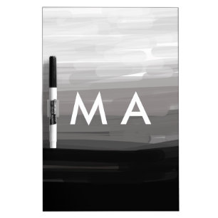 Simple monogram add your name letter man minimal t dry erase board