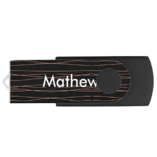 Simple monogram add your name letter man minimal t flash drive