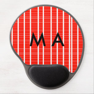 Simple monogram add your name letter man minimal t gel mouse pad