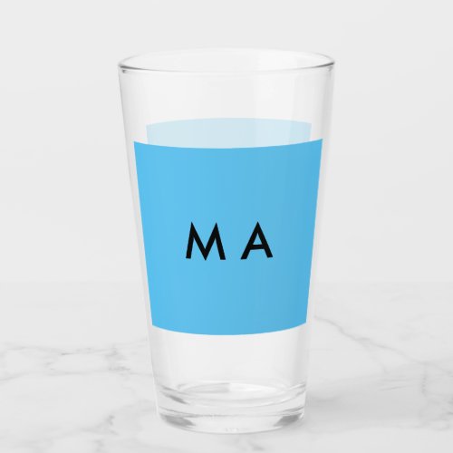 Simple monogram add your name letter man minimal t glass