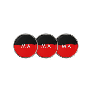 Simple monogram add your name letter man minimal t golf ball marker