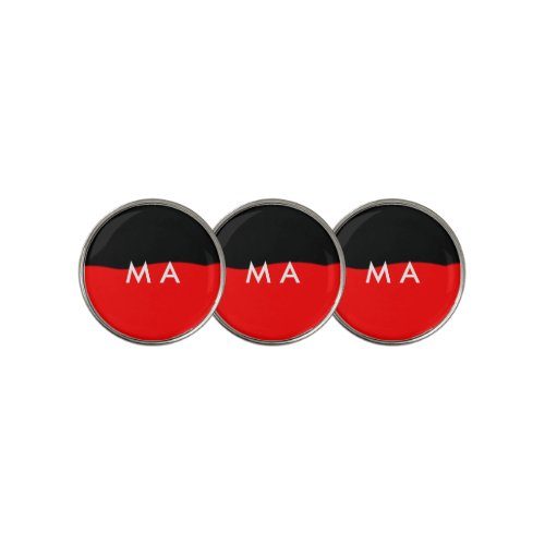 Simple monogram add your name letter man minimal t golf ball marker