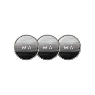 Simple monogram add your name letter man minimal t golf ball marker
