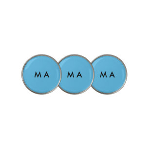 Simple monogram add your name letter man minimal t golf ball marker