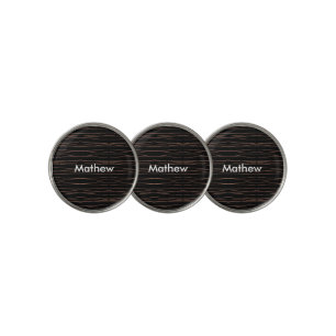 Simple monogram add your name letter man minimal t golf ball marker