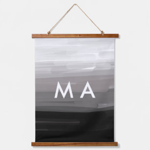 Simple monogram add your name letter man minimal t hanging tapestry