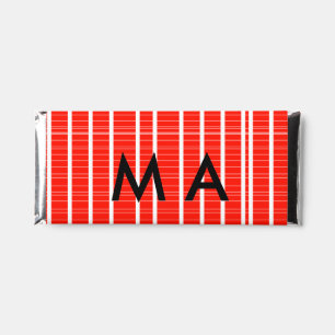 Simple monogram add your name letter man minimal t hershey bar favors