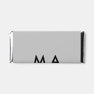 Simple monogram add your name letter man minimal t hershey bar favors