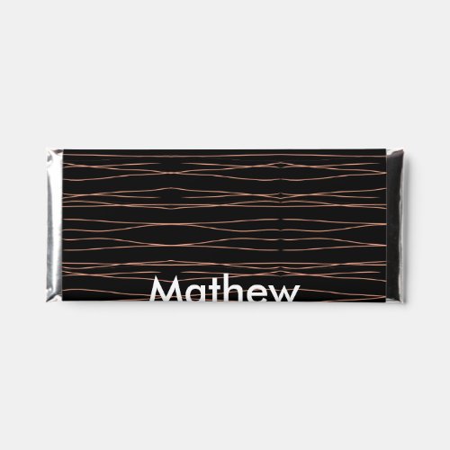 Simple monogram add your name letter man minimal t hershey bar favors