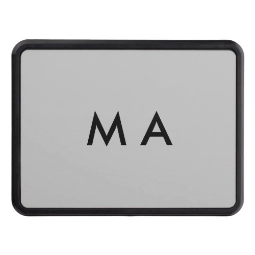 Simple monogram add your name letter man minimal t hitch cover
