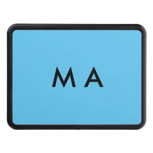 Simple monogram add your name letter man minimal t hitch cover