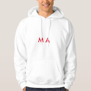 Simple monogram add your name letter man minimal t hoodie