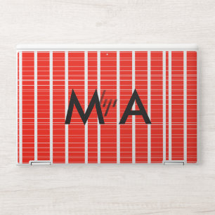 Simple monogram add your name letter man minimal t HP laptop skin