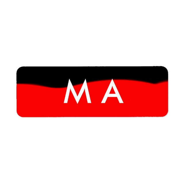 Simple monogram add your name letter man minimal t label (Front)