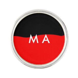 Simple monogram add your name letter man minimal t lapel pin