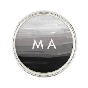 Simple monogram add your name letter man minimal t lapel pin