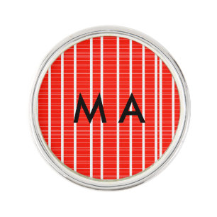 Simple monogram add your name letter man minimal t lapel pin