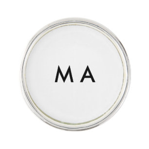 Simple monogram add your name letter man minimal t lapel pin