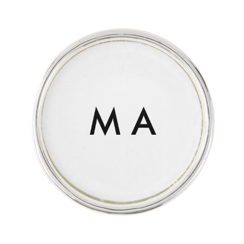 Simple monogram add your name letter man minimal t lapel pin