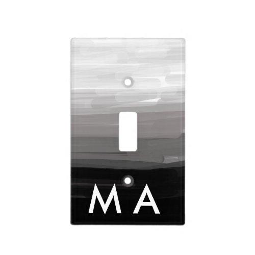Simple monogram add your name letter man minimal t light switch cover