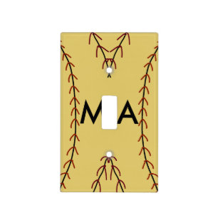 Simple monogram add your name letter man minimal t light switch cover