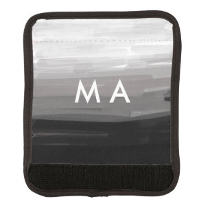 Simple monogram add your name letter man minimal t luggage handle wrap
