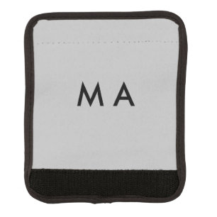 Simple monogram add your name letter man minimal t luggage handle wrap